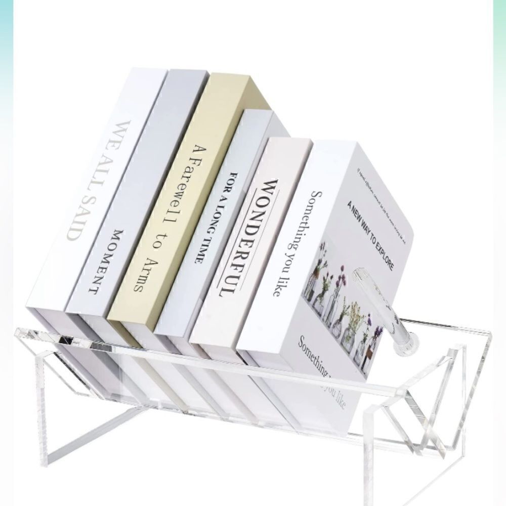 Acrylic Clear Desktop Bookcase, Book Storage Organizer Bookshelves Desk